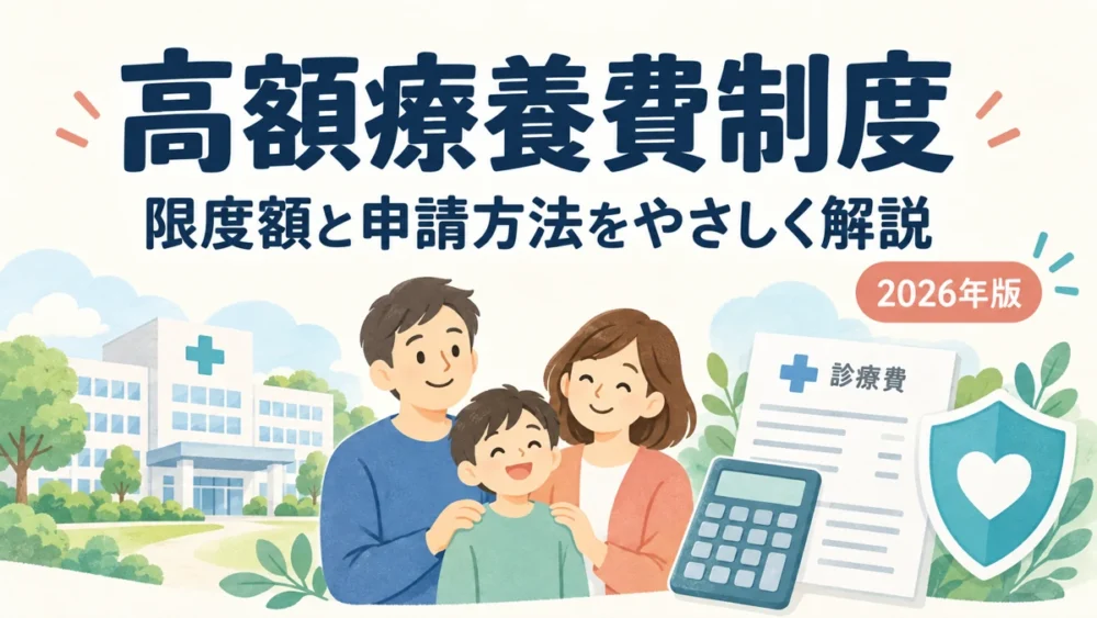 高額療養費制度の限度額と申請方法を紹介するアイキャッチ