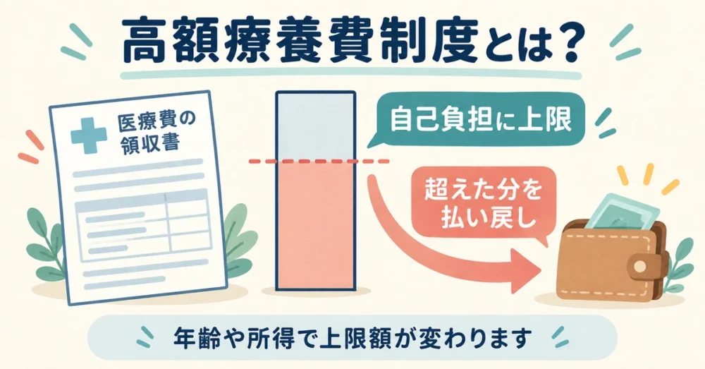 高額療養費制度で上限を超えた分が払い戻される仕組み
