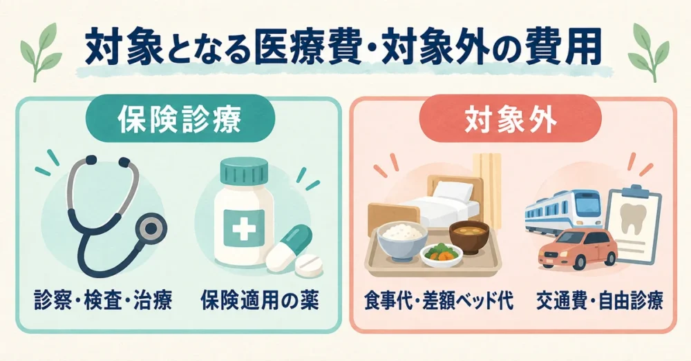 高額療養費の対象になる保険診療と対象外の費用