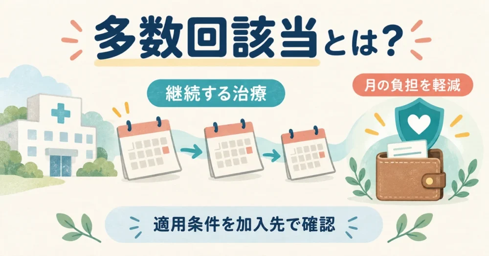 多数回該当で継続する治療の月の負担を軽減するイメージ