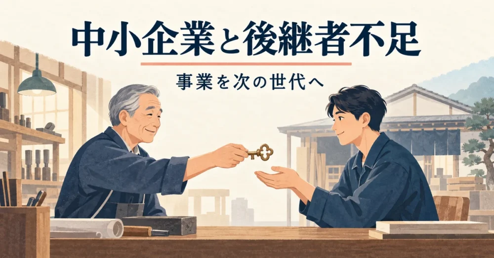 中小企業と後継者不足。事業を次の世代へ