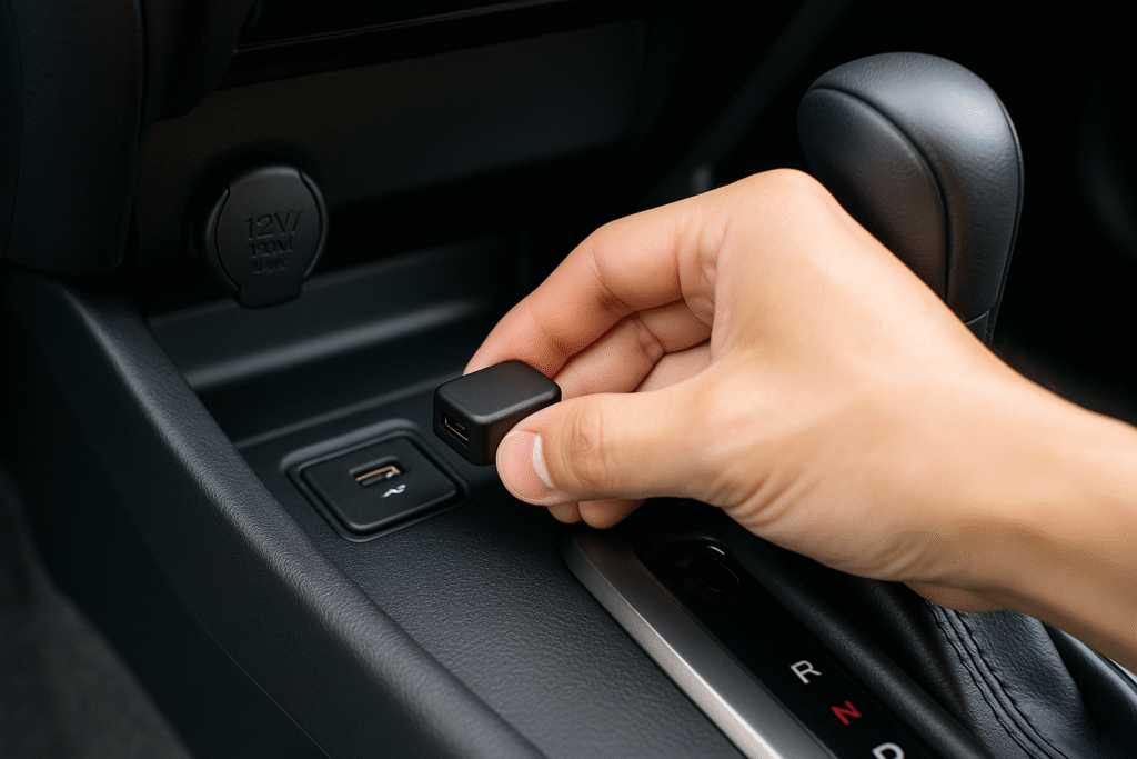 WR-VのUSBに無線CarPlayアダプターを差すだけの簡単取り付け