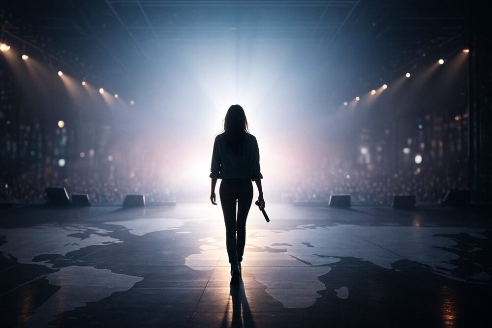 国籍という枠を超えて自分のルーツを武器に前へ進むちゃんみなを象徴する後ろ姿の写真。