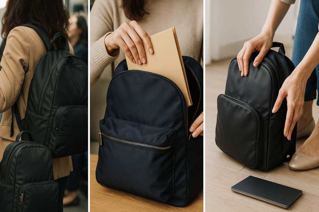 通勤リュックの失敗例｜パンパンでぶつかる・狭い開口でA4が曲がる・薄い底でPCが床に当たる