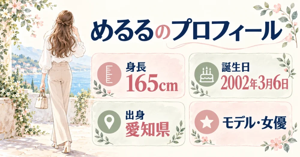 めるるの身長や誕生日などのプロフィール図解