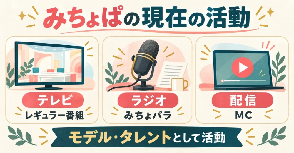 みちょぱのテレビとラジオなどの活動