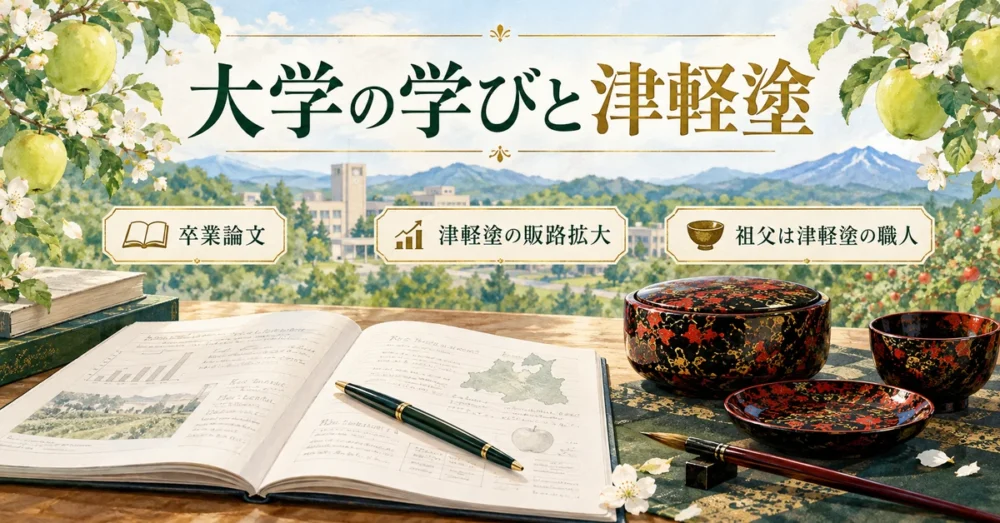 津軽塗をテーマにした卒業論文と祖父の仕事