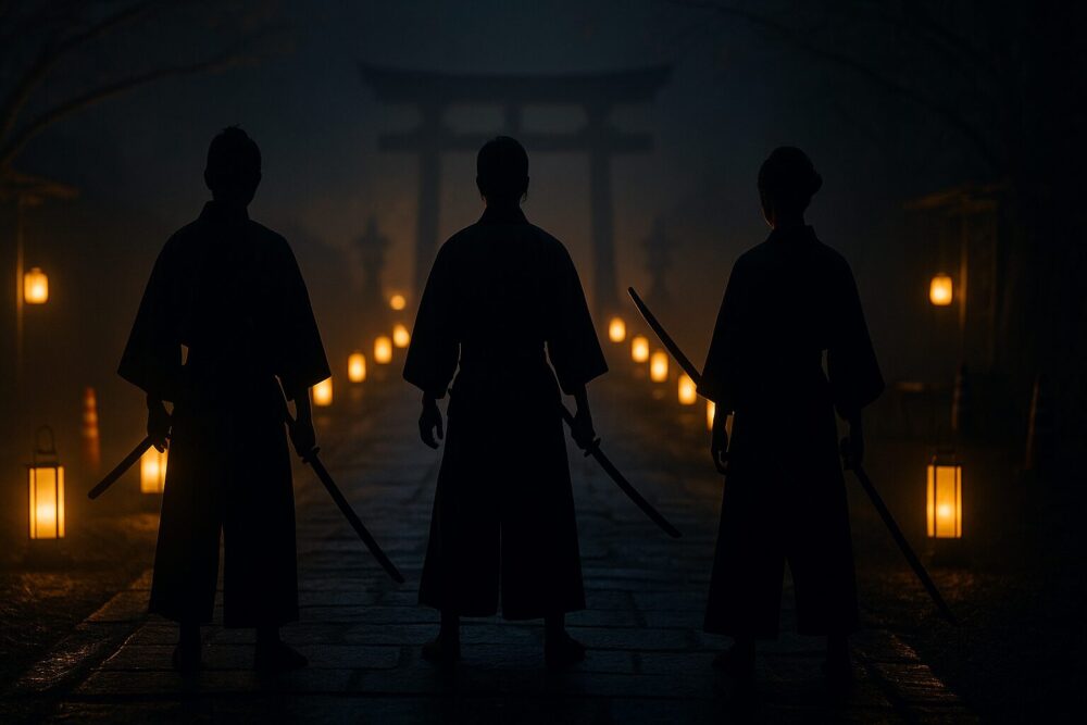 京八流の兄弟たちが蠱毒の場に向かう様子をイメージしたシルエットのイメージ画像