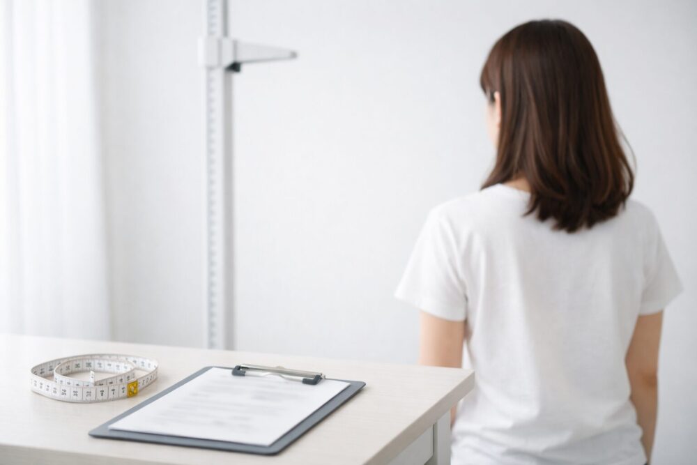 橋本環奈の身長を解説するイメージ(身長計とメジャー)