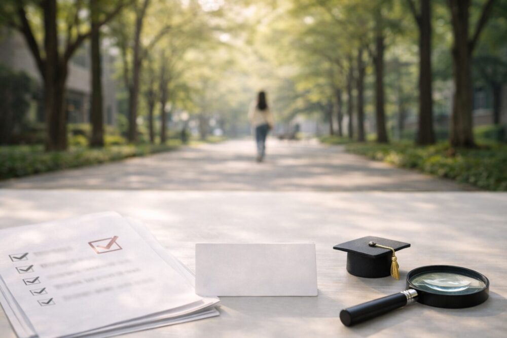 堀田真由の出身大学は公表情報で特定できない点を示すキャンパス風イメージ