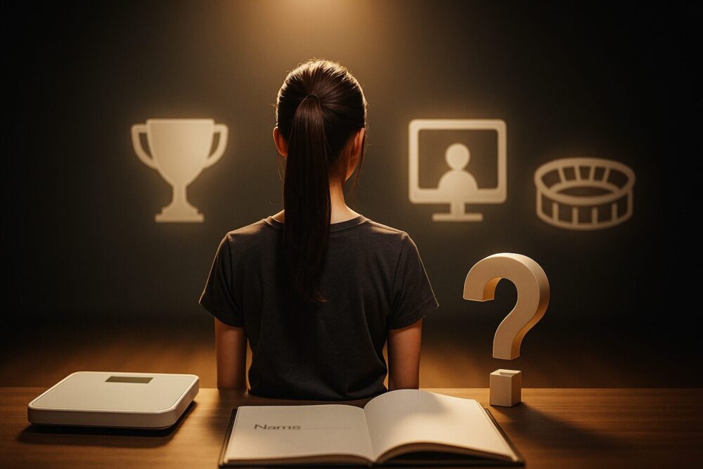 今田美桜の受賞ラッシュと朝ドラ『あんぱん』主演、世界陸上アンバサダー就任を象徴するステージ上の女性シルエットの写真風イメージ