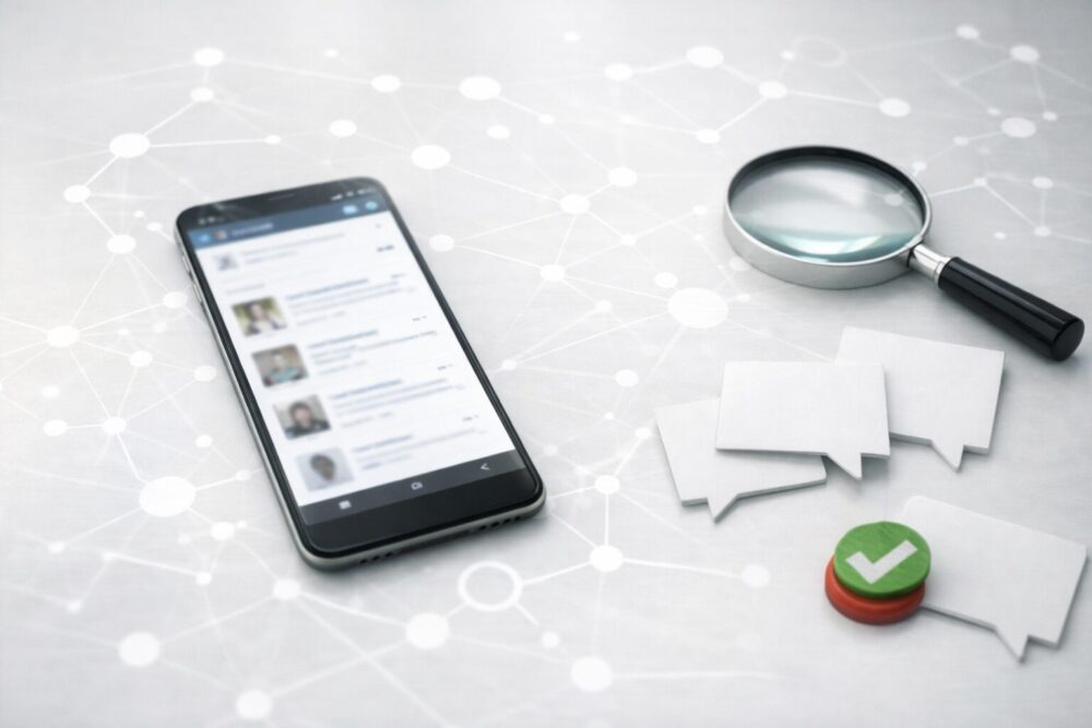 木戸大聖の父親が有名人という噂の拡散パターンを示すイメージ(スマホとネットワーク)