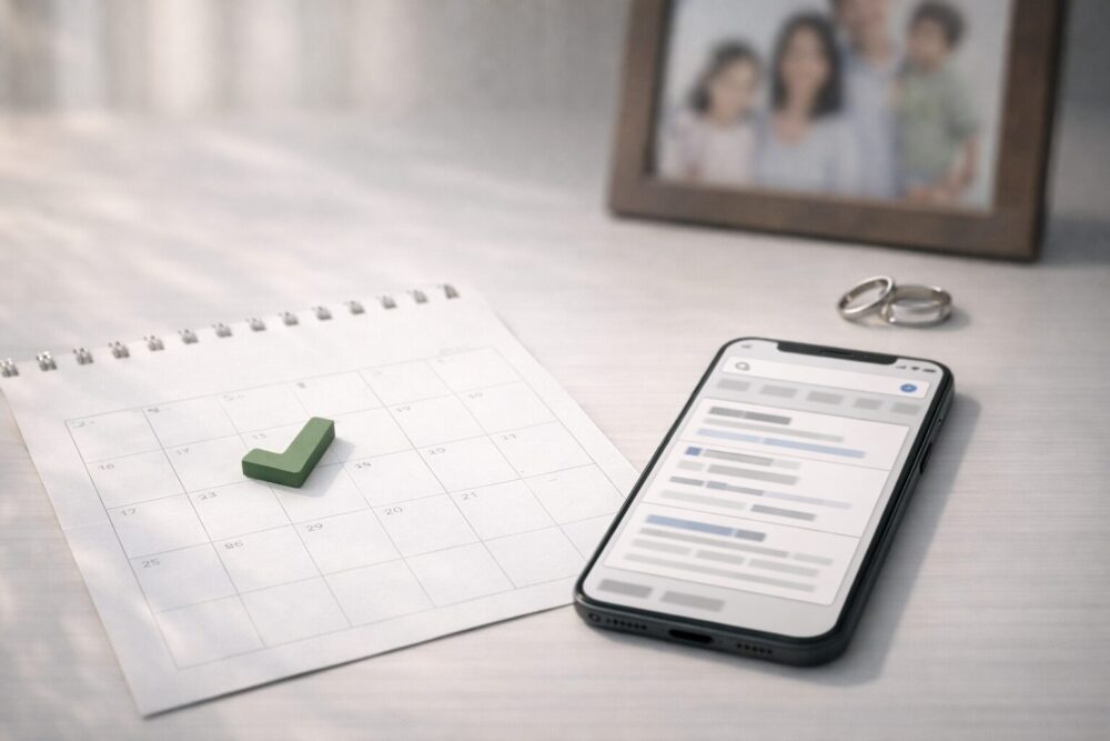 菊川怜の2024年以降の近況を示すカレンダーとSNS風スマホのイメージ