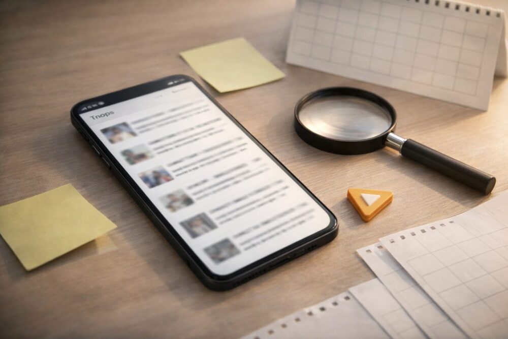 三戸なつめの2024年以降のドラマトピックスを調べるスマホとメモのイメージ