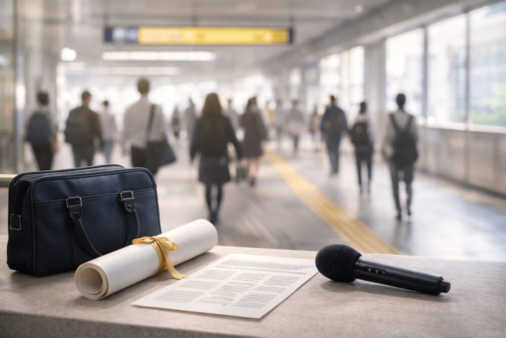 森香澄の高校（都立新宿高校）に関する本人発言が報道されたイメージ