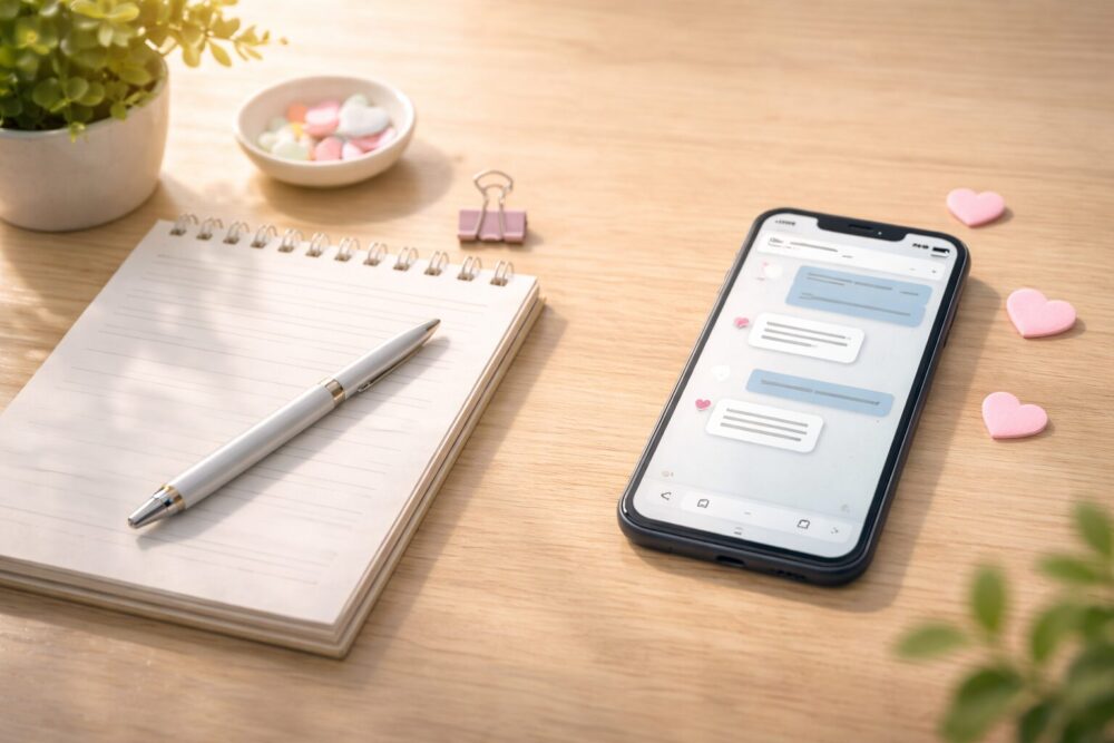 森香澄の中学時代の恋愛トークを連想させるイメージ