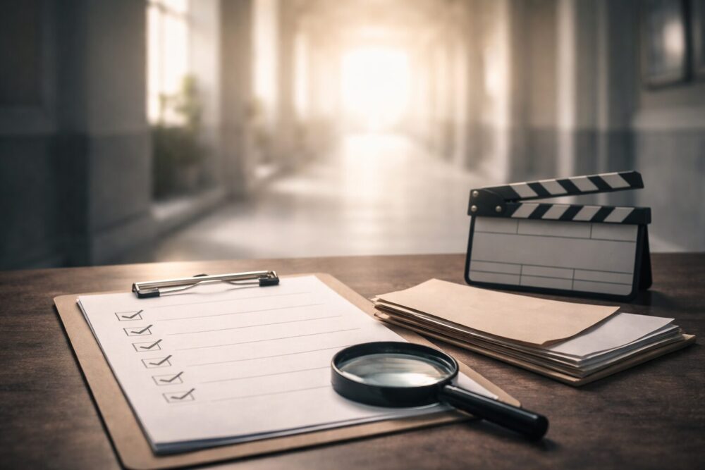 野内まるのドラマ・大学・プロフィールを総まとめする結論イメージ(チェックリストと虫眼鏡)