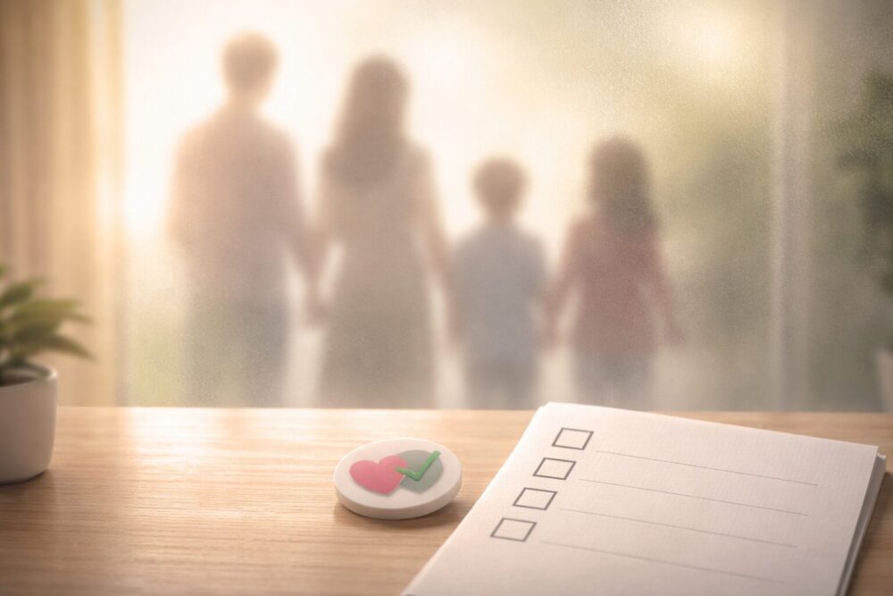 猿田佐世の家族構成（夫と子ども）を公表情報の範囲で示すイメージ