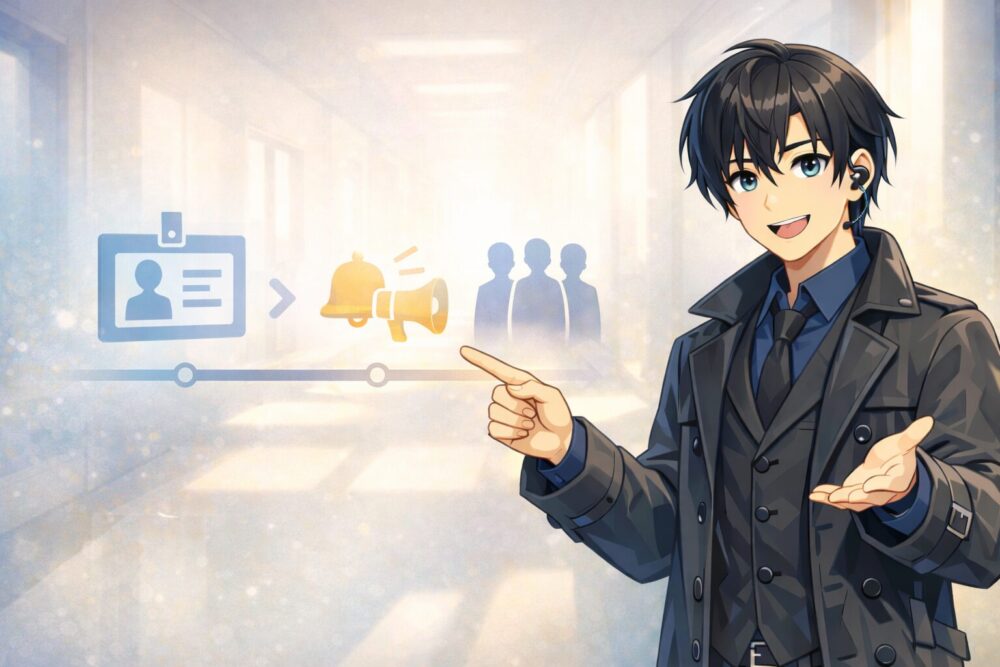 四季凪アキラを初心者が迷わず追えるよう、公式情報の見方を3ステップで示したイラスト