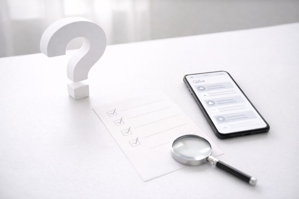 「白石麻衣 父親 医師」の疑問に答えるQ&Aをイメージした、疑問符とチェックの写真