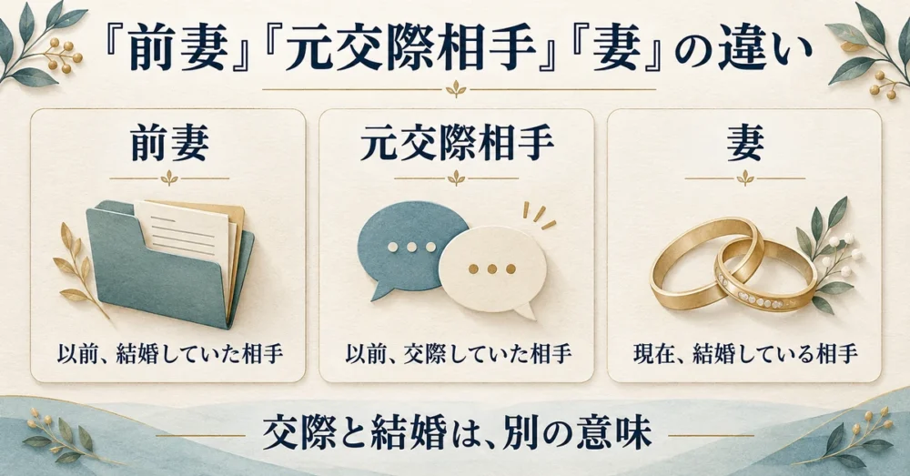 高橋克典の前妻と元交際相手と妻の違いを比べた図