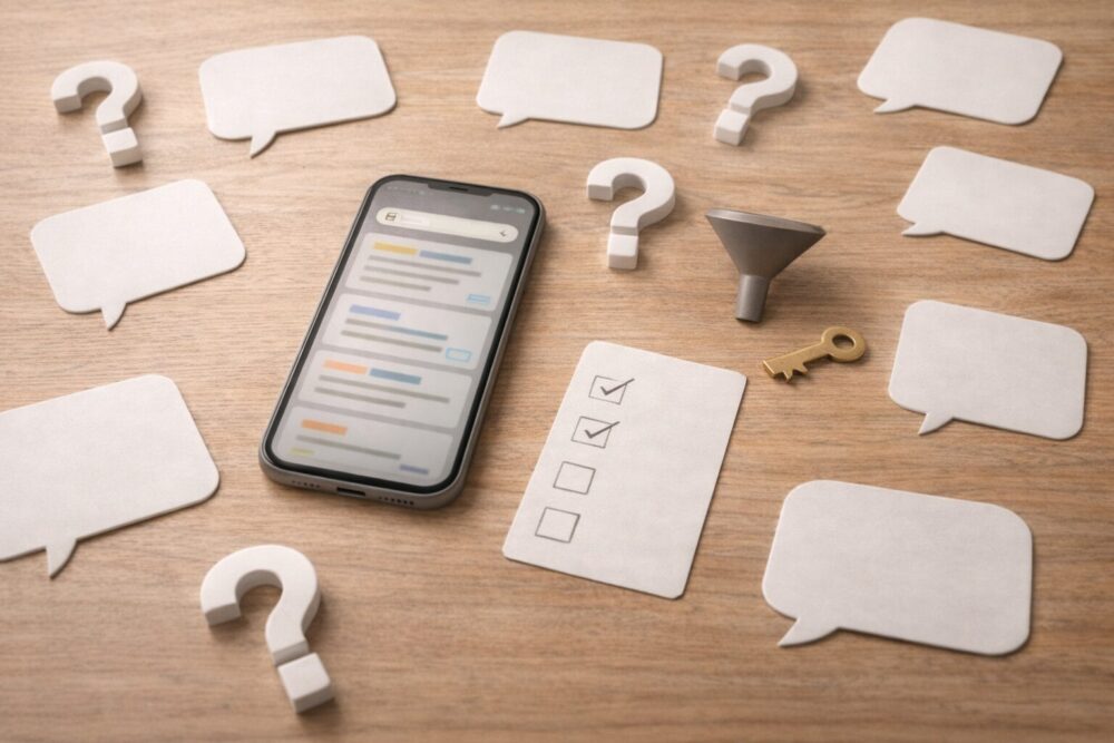 山崎怜奈の父親の会社に関するネットの噂を整理するイメージ(検索UIとフィルター)