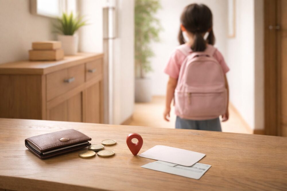 山崎怜奈の父親(家庭)の自立教育を象徴するイメージ(切符と財布)