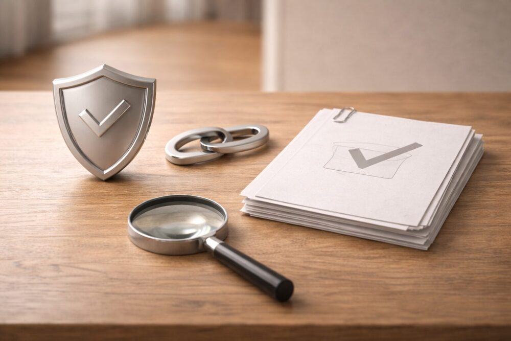 山崎怜奈の父親記事を公式情報と出典で補強するイメージ(書類と盾)