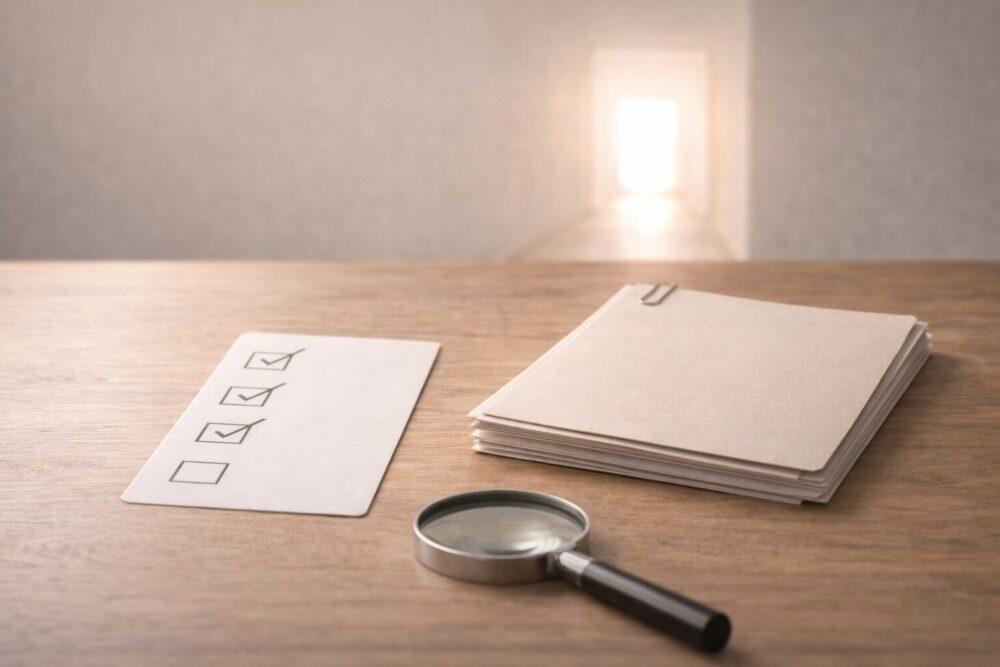 山崎怜奈の父親・父親の会社説を検証して結論をまとめたイメージ(チェックリスト)