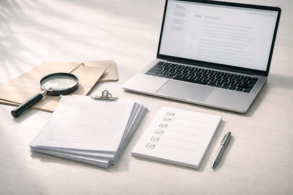 めるるの高校は通信制とされる根拠を示すイメージ（ノートPCとレポート）