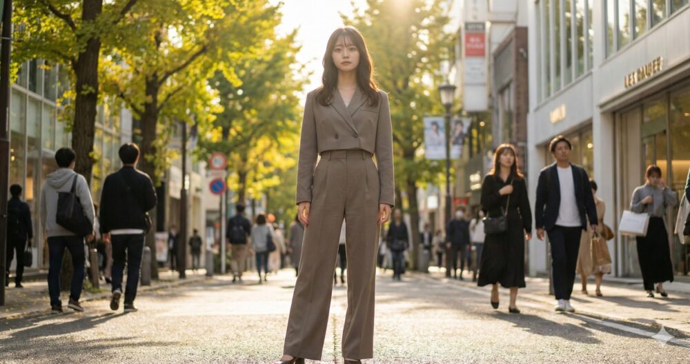 身長159cmとは思えないスタイルを誇るモデル・女優の白宮みずほの全身ショット