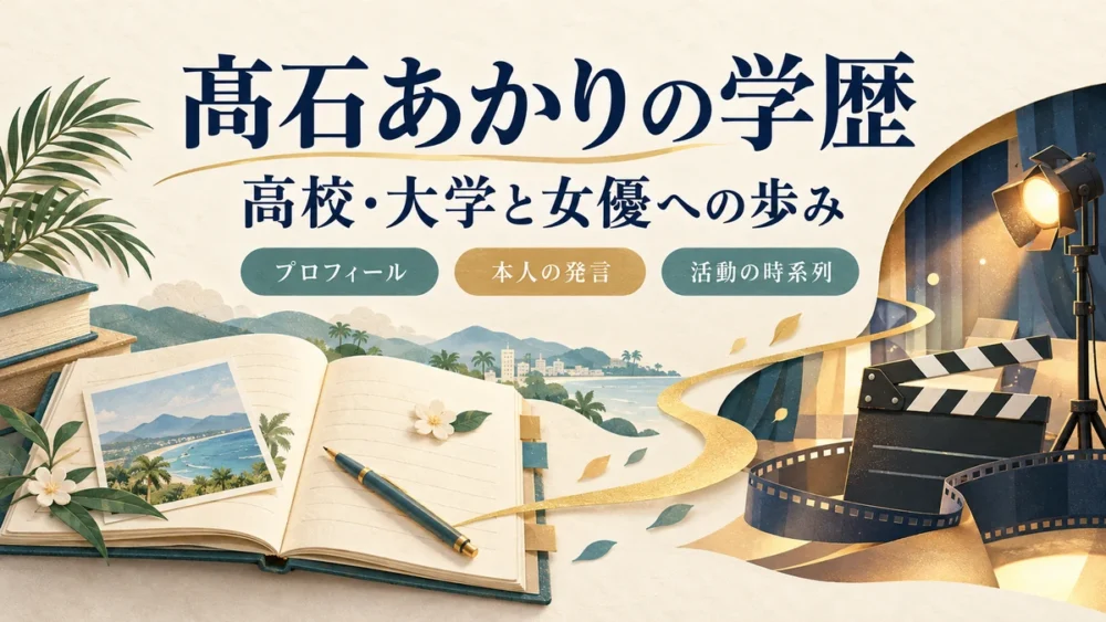 髙石あかりの学歴と女優への歩みを表す本と台本