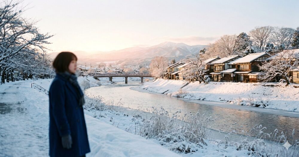 NHKドラマ『片思い』の舞台・盛岡をイメージした雪景色と芦田愛菜の役どころを象徴する叙情的な風景