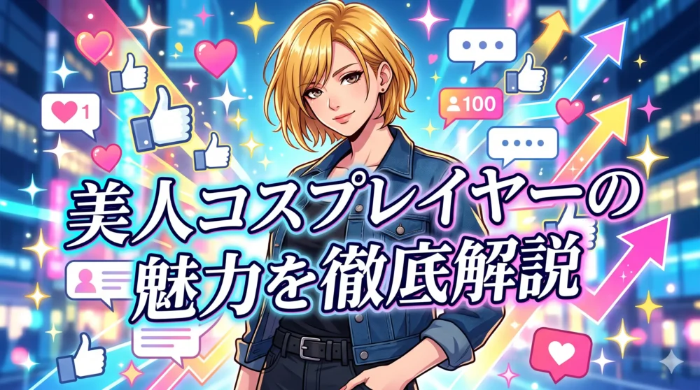 話題の美人コスプレイヤーの魅力を徹底解説するブログ記事のアイキャッチ画像