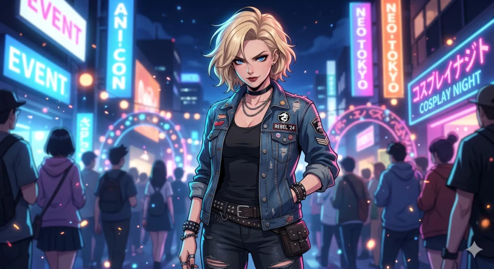 ネットで話題を集めた金髪ショートヘアのクールな美人コスプレ