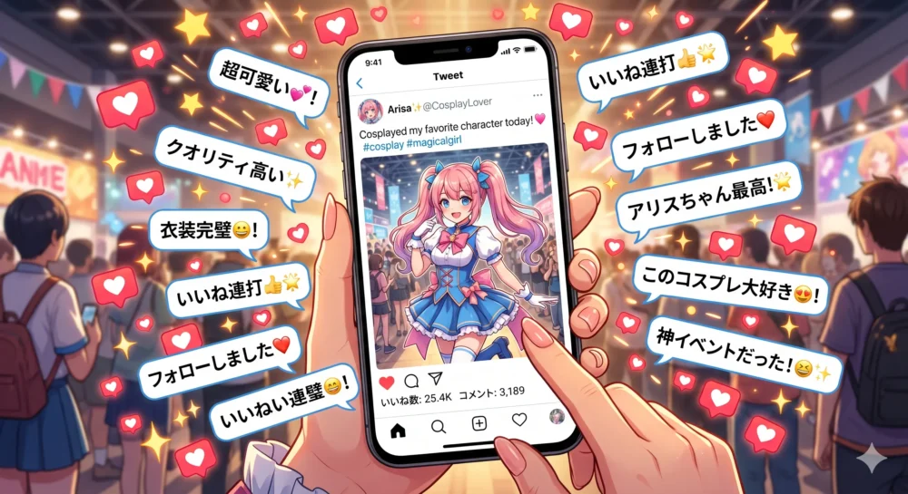 コスプレ写真に寄せられたSNSでの大反響とファンの声