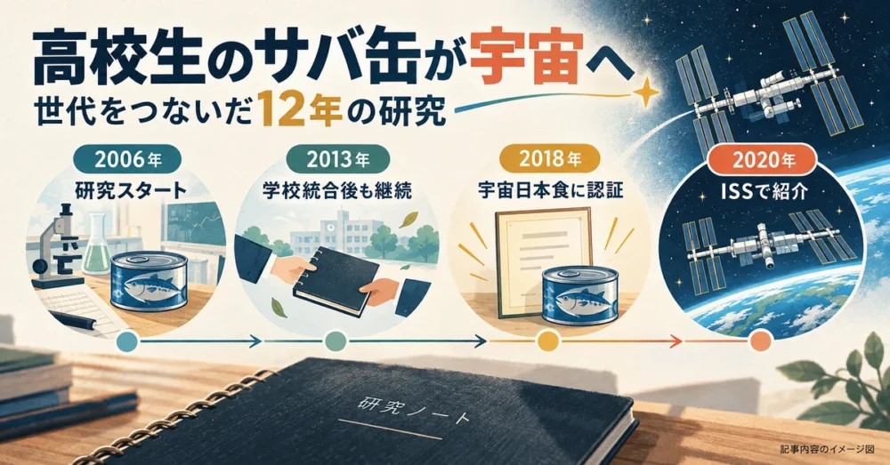 高校生のサバ缶が宇宙へ届くまでの年表
