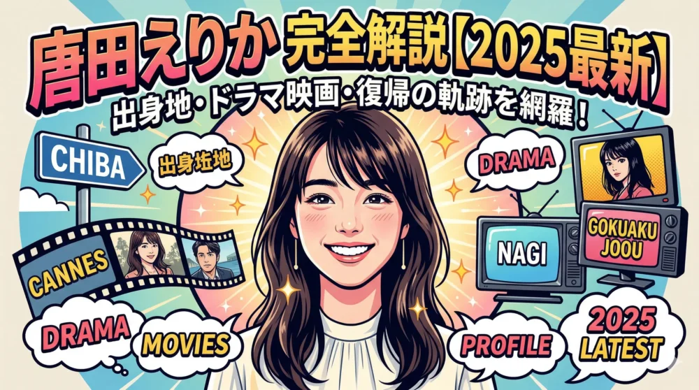 唐田えりかの出身地、ドラマ、映画出演歴、最新活動までを解説した2025年最新版の完全ガイド記事用アイキャッチ画像
