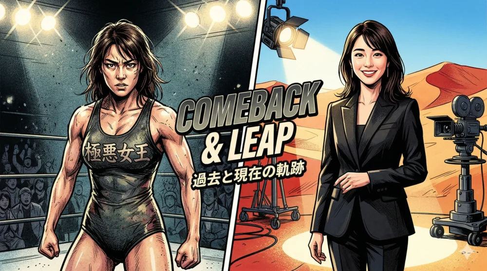 Netflix「極悪女王」でのプロレスラー役や映画「ナミビアの砂漠」で本格復帰した唐田えりかの力強いイラスト