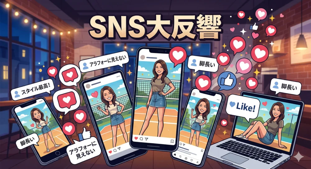 狩野舞子のミニスカート美脚姿にSNSで「スタイル最高」と絶賛の声