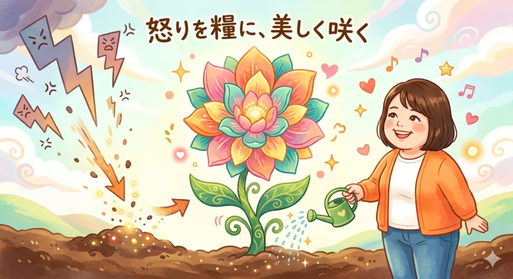 怒られる経験を糧にして成長する野呂佳代の人間力（野呂力）から私たちが学べることを表現したイラスト