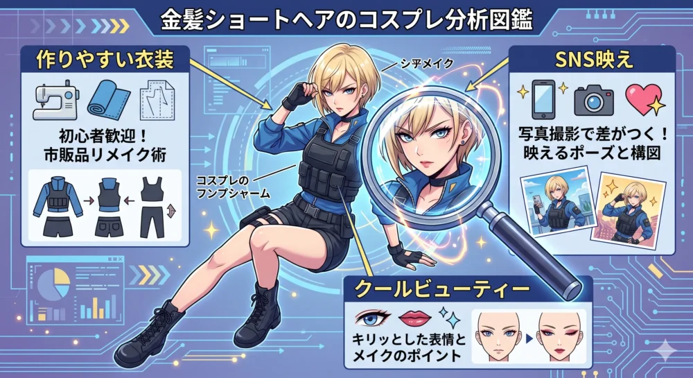 今、金髪ショートヘアのクールなコスプレがSNSで流行している理由