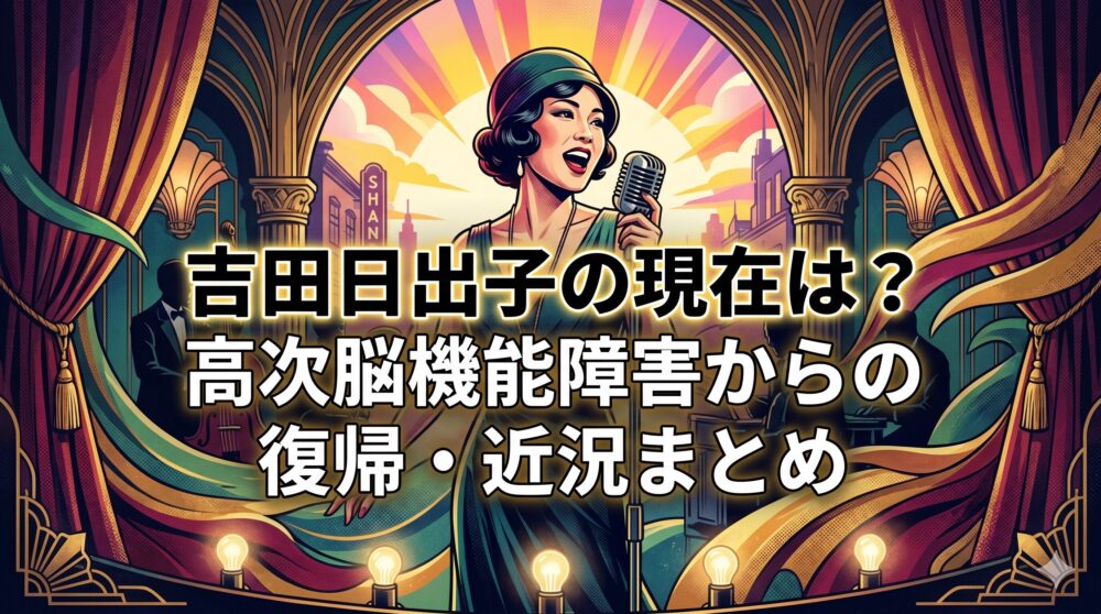 吉田日出子の現在と経歴、高次脳機能障害からの復帰をまとめた最新記事のアイキャッチ画像。
