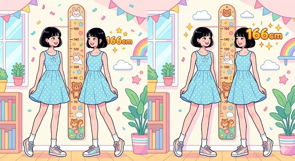 身長166cmのあのちゃんのスタイルを示すイラスト