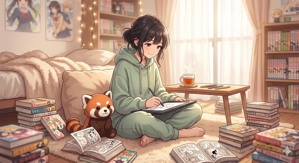 池田瑛紗の愛称てれぱんの由来とオタク趣味を表現したイラスト