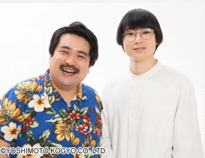 空気階段のプロフィール画像。左がもぐら。右がかたまり。