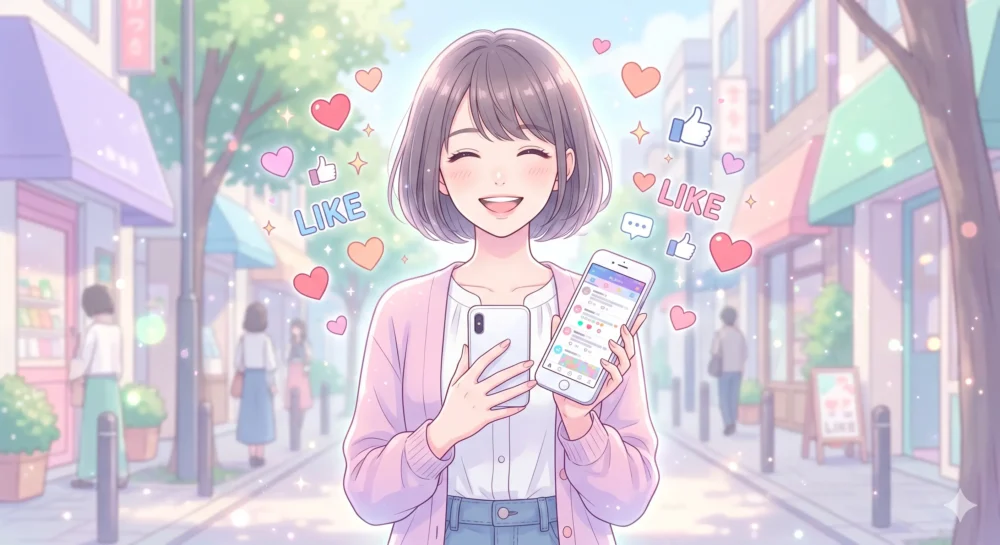 SNSで話題沸騰！ばっさりショートボブにイメチェンした永野芽郁風の女性のイラスト