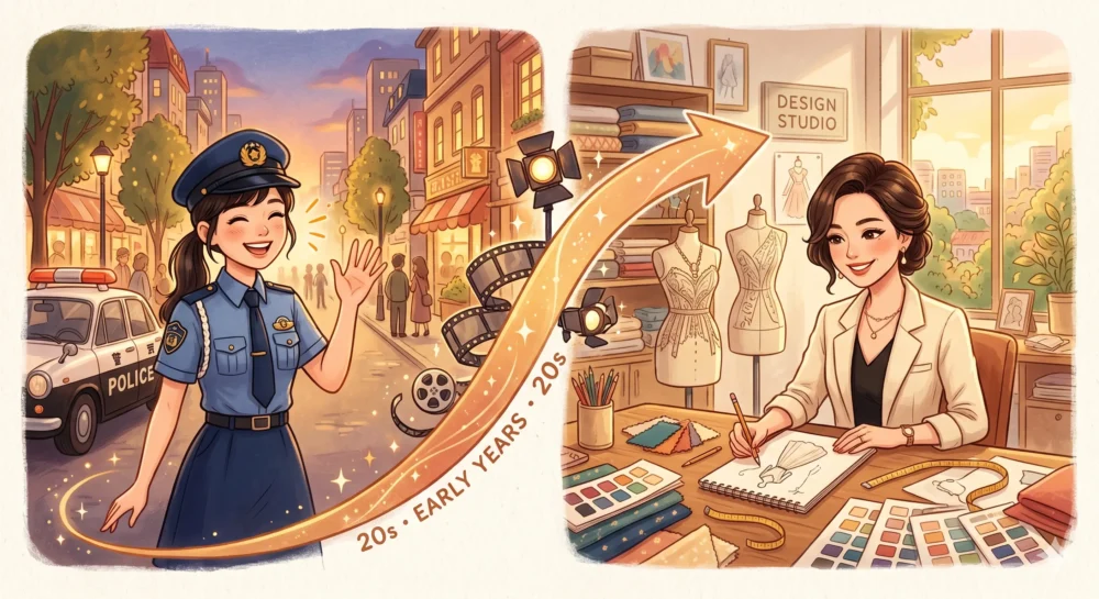 ミニスカポリスから現在までの大原かおりの経歴イラスト