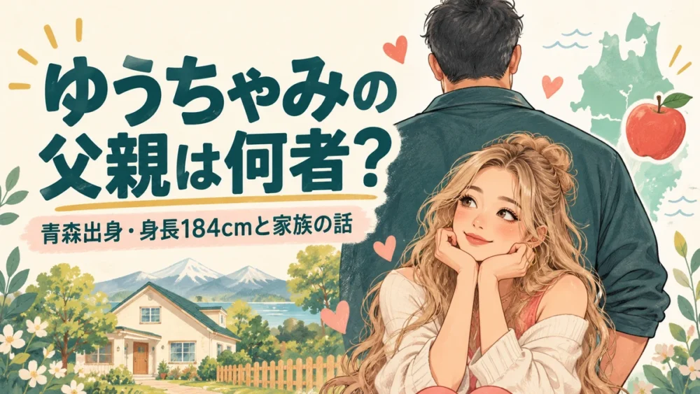 ゆうちゃみの父親と家族をテーマにしたイラスト