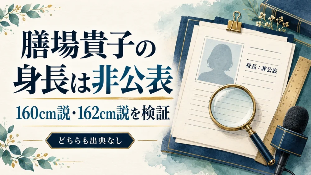 膳場貴子の身長は非公表、160cm説と162cm説
